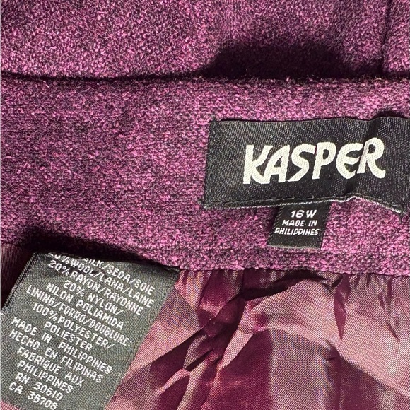 Kasper Elegant Purple Women's Midi Skirt SZ 16W - Picture 6 of 6